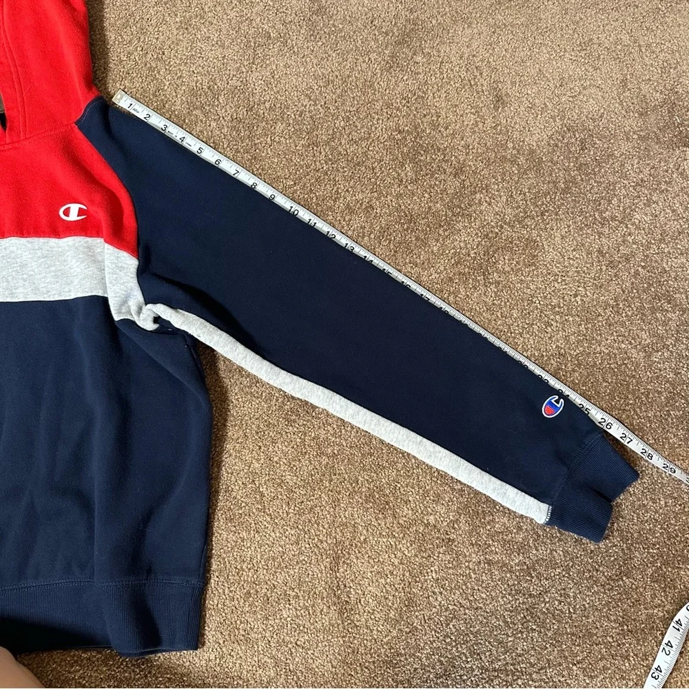 Champion Colorblock Hoodie Boy XL Red‎ Gray Navy Authentic Athleticwear Pullover